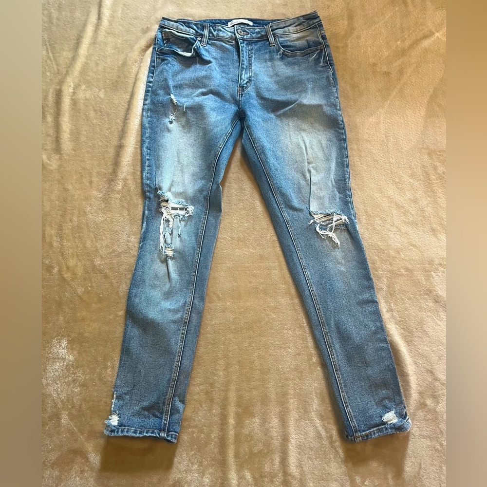 KanCan Light Blue Distressed Skinny Jeans
